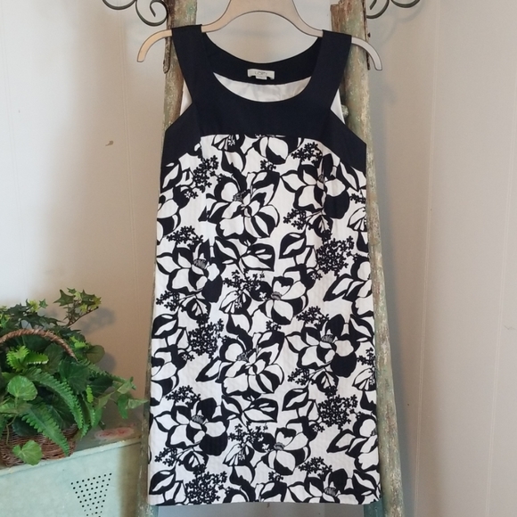 LOFT black floral sheath dress - Picture 3 of 7